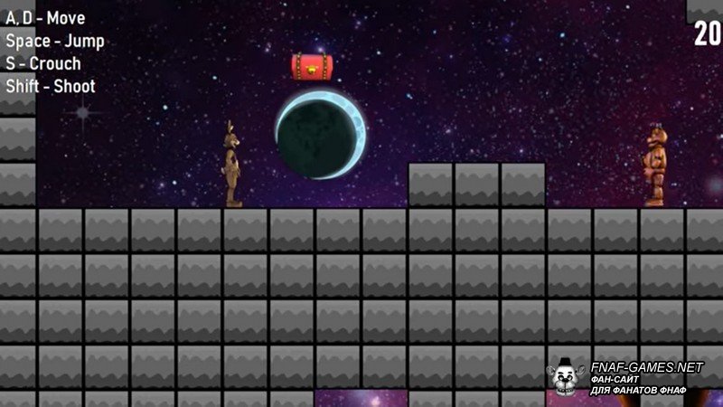 Скачать Malhare In Space – небольшая игра-платформер против ФНаФ аниматроников
