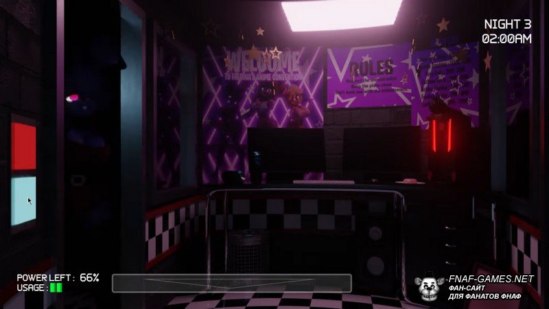 Скачать игру Five Nights in Anime 3D (FNiA 3D) | Бонни возле входа в офис